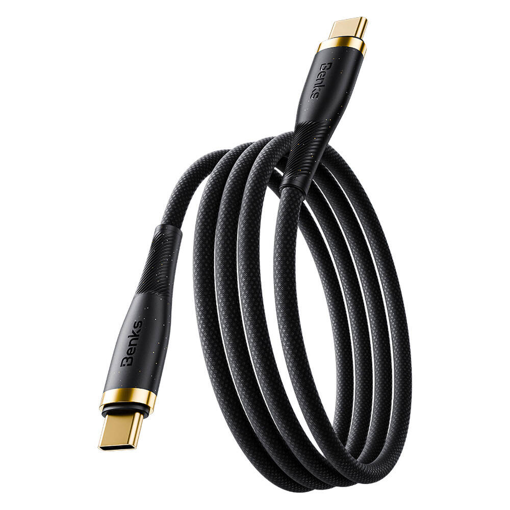 Benks D47 Type-C to Type-C PD 3.0 Örgülü Şarj ve Data Kablosu 100W 1 Metre Benks D47 Type-C to Type-C PD 3.0 Örgülü Şarj ve Data Kablosu 100W 1 Metre